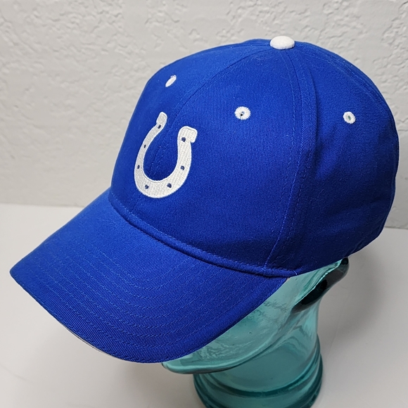 Indianapolis Colts Blue W White Embroidered Logo Cap Otto 100% Cotton Hat NFL - Picture 2 of 6